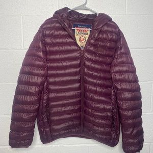 Tokyo laundry maroon puffer jacket